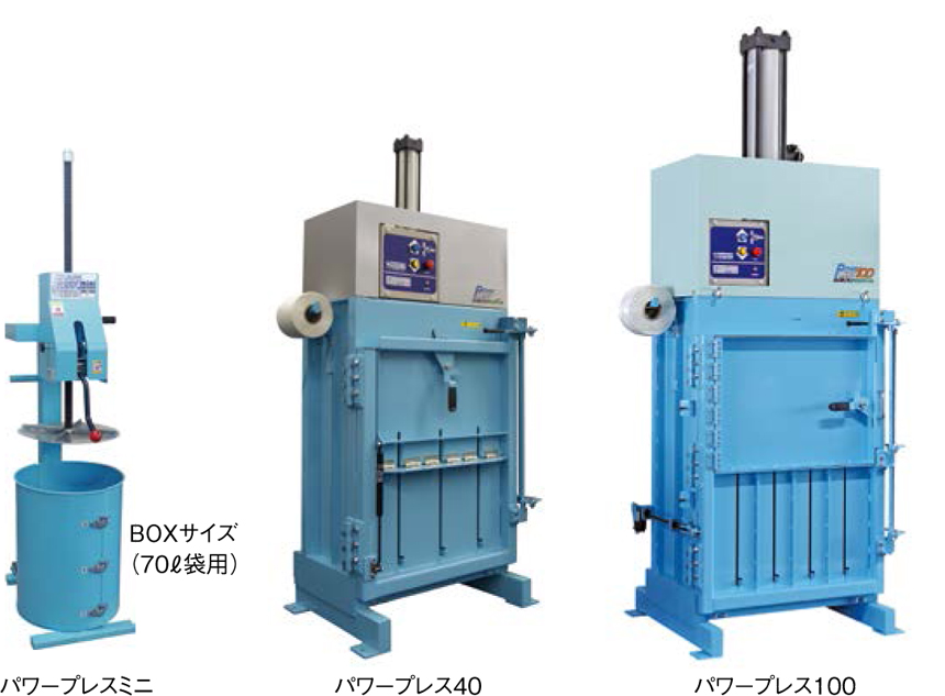 ゴミ圧縮減容機 パワープレスシリーズ