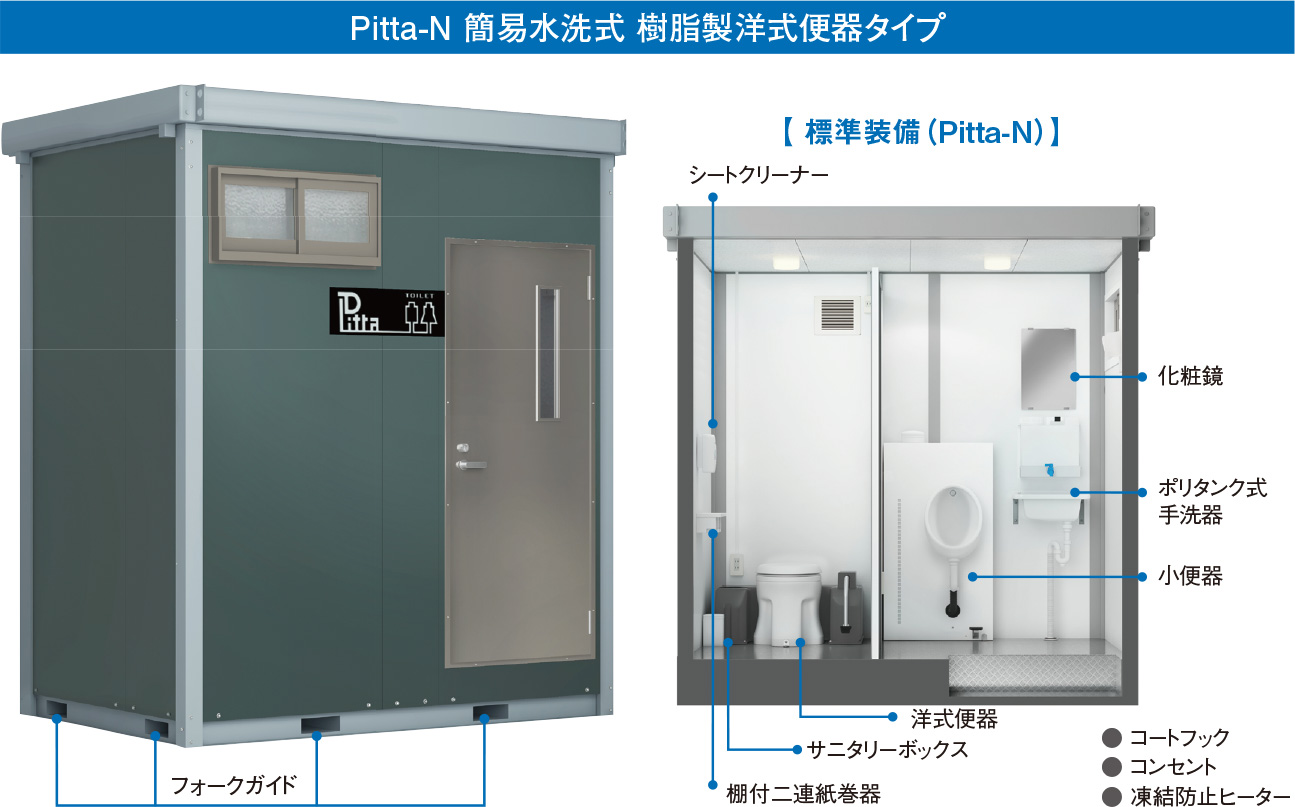 鋼板サンドイッチパネル製ハウス型トイレ
